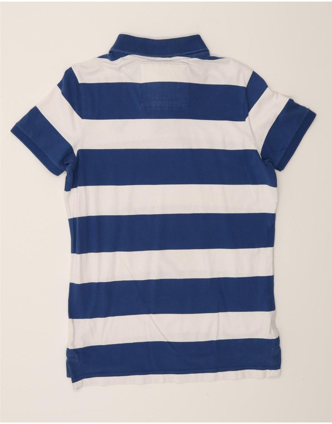 ABERCROMBIE & FITCH Ανδρικό μπλουζάκι ράγκμπι πόλο με μεσαίο ναυτικό μπλε ριγέ