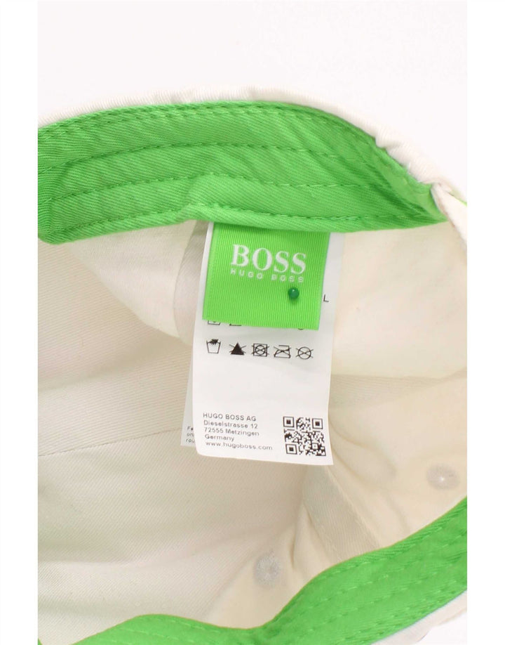 Hugo Boss Mens γραφικό καπέλο μπέιζμπολ ένα μέγεθος λευκό βαμβάκι