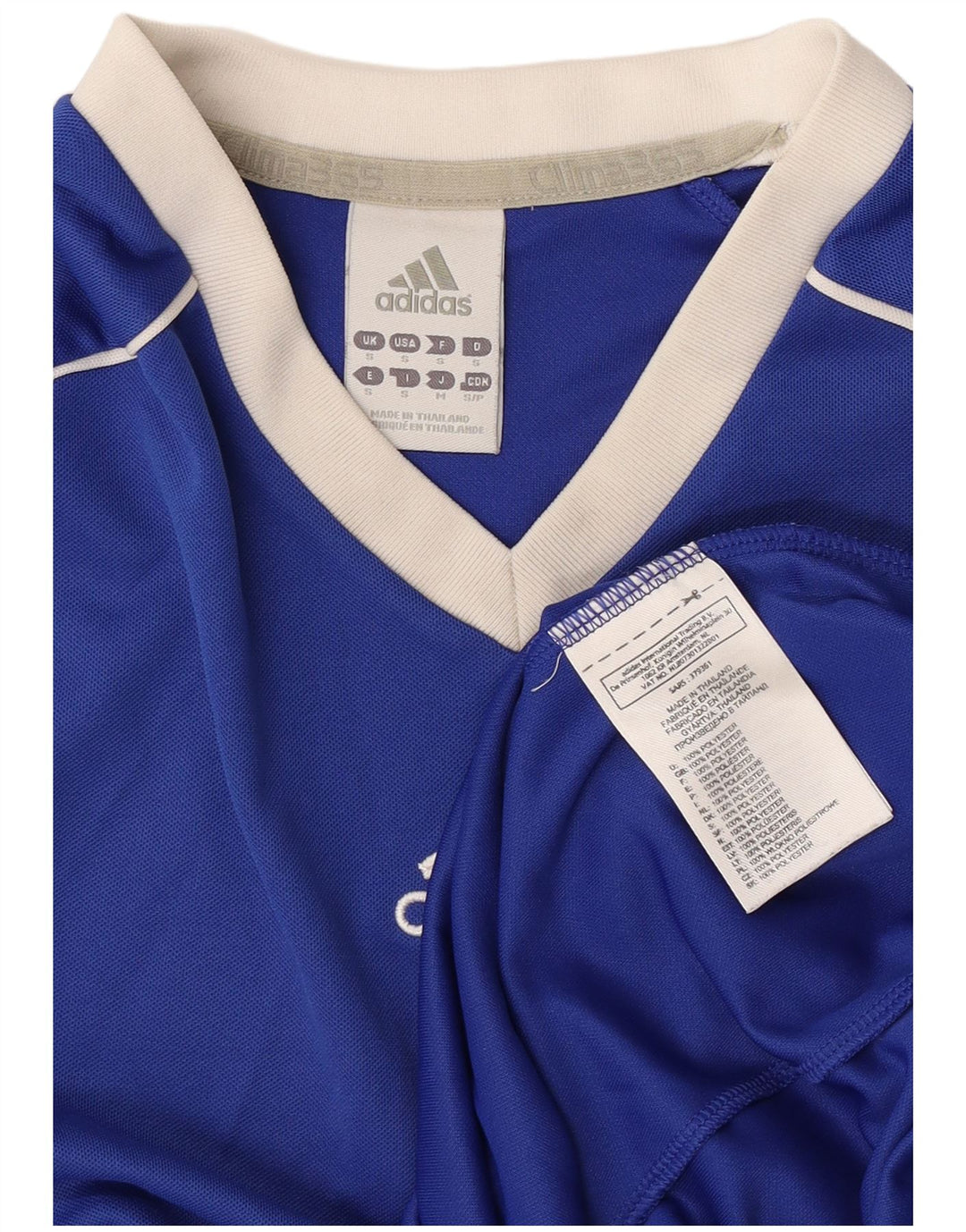 Adidas Ανδρικό T-Shirt Climalite Top Small Blue Colourblock Πολυεστέρας