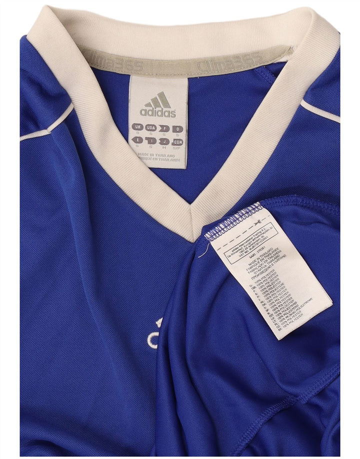 Adidas Ανδρικό T-Shirt Climalite Top Small Blue Colourblock Πολυεστέρας