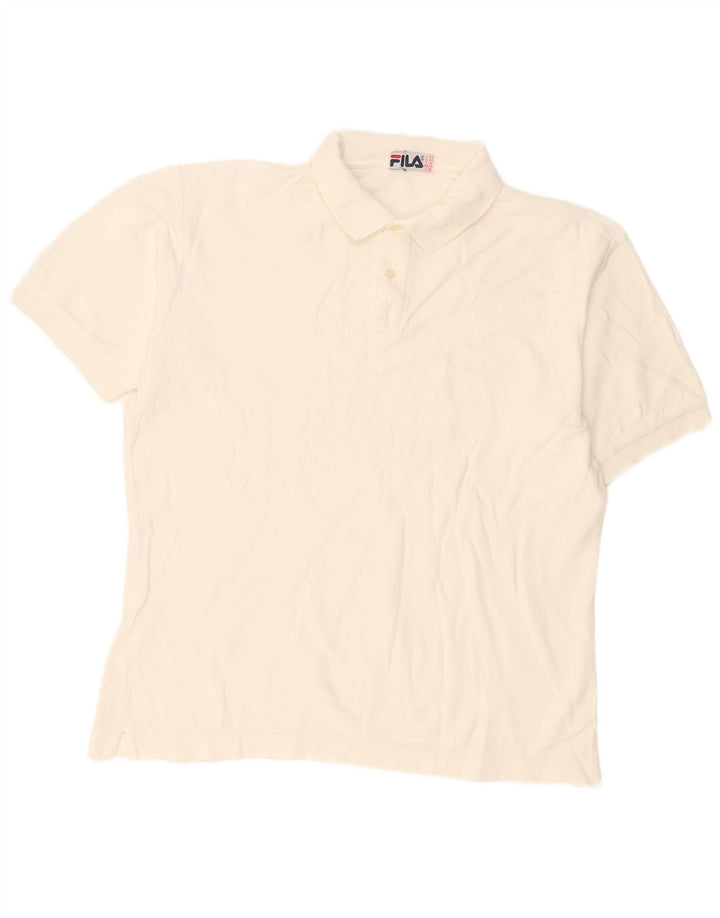 Fila Ανδρικό Πόλο Μπλουζάκι IT 54 XL Λευκό