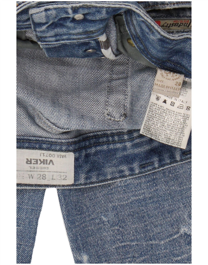 Diesel Γυναικείο Viker Distressed Straight Jeans W28 L29 Μπλε βαμβακερό