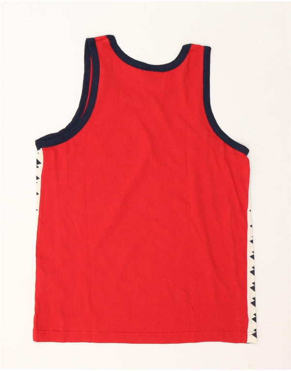 Lotto Boys Graphic T-Shirt Top 15-16 ετών Κόκκινο βαμβακερό μπλοκ