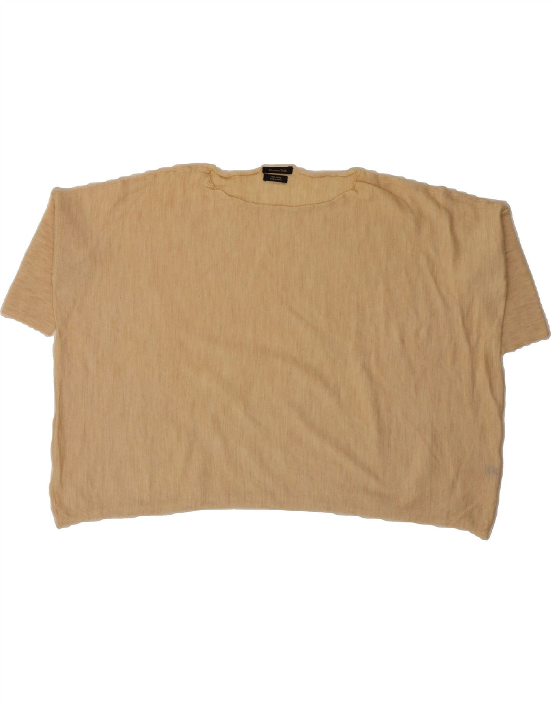 MASSIMO DUTTI Womens Oversized Boat Neck Jumper Sweater UK 10 Small Beige Vintage Massimo Dutti and Second-Hand Massimo Dutti from Messina Hembry 