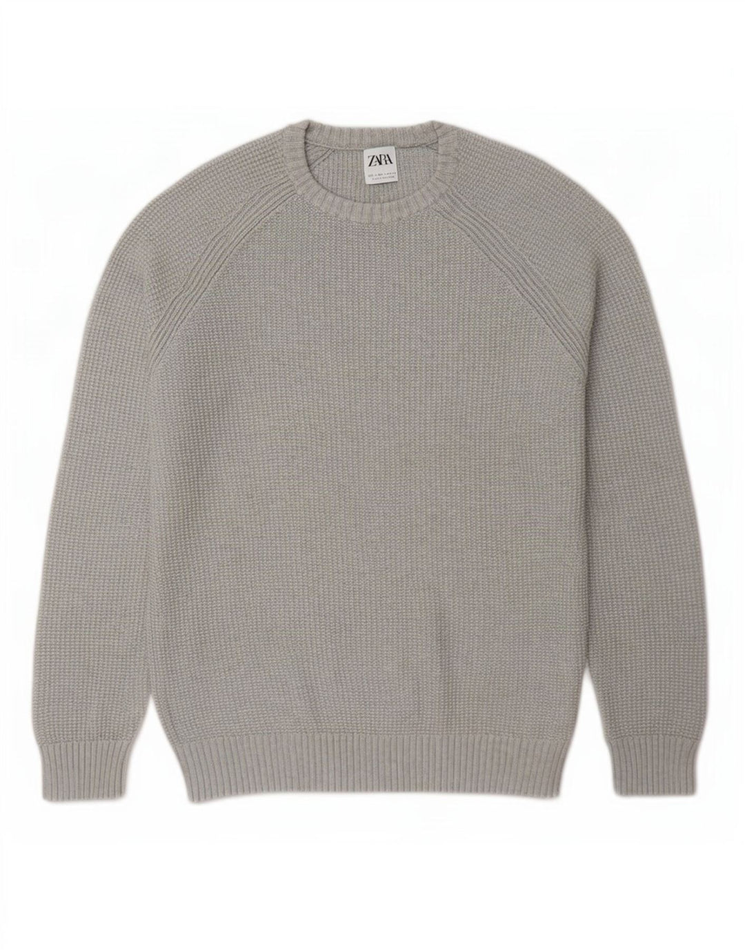 Ανδρικό πουλόβερ Zara Crew Neck Jumper Large Grey