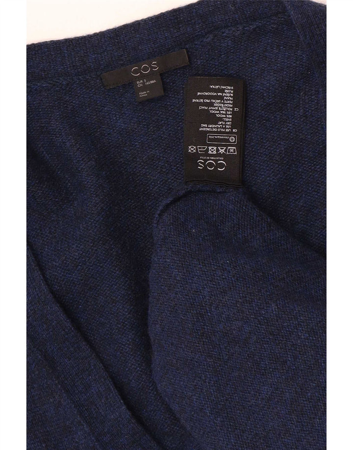 Cos Γυναικείο Longline Oversized Ζακέτα UK 10 Small Navy Blue Wool