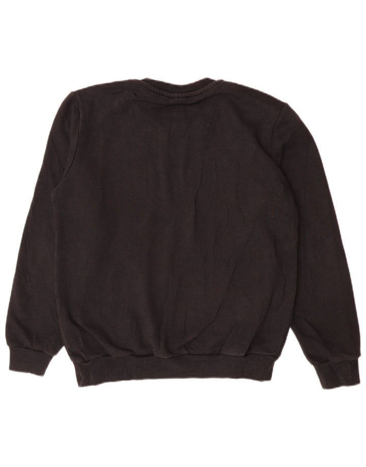 Γραφικό φούτερ Adidas Boys Jumper 11-12 ετών Μεσαίο μαύρο βαμβακερό