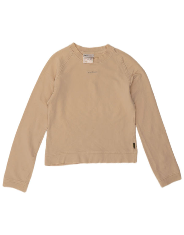 Γυναικεία φούτερ Reebok Crop Jumper UK 10 Small Beige Cotton