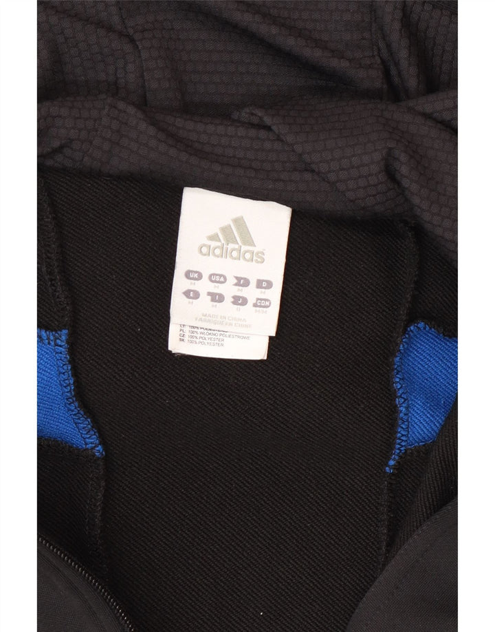 Ανδρικό πουλόβερ με κουκούλα με φερμουάρ Adidas Αθλητικό μεσαίο μαύρο πολυεστέρα