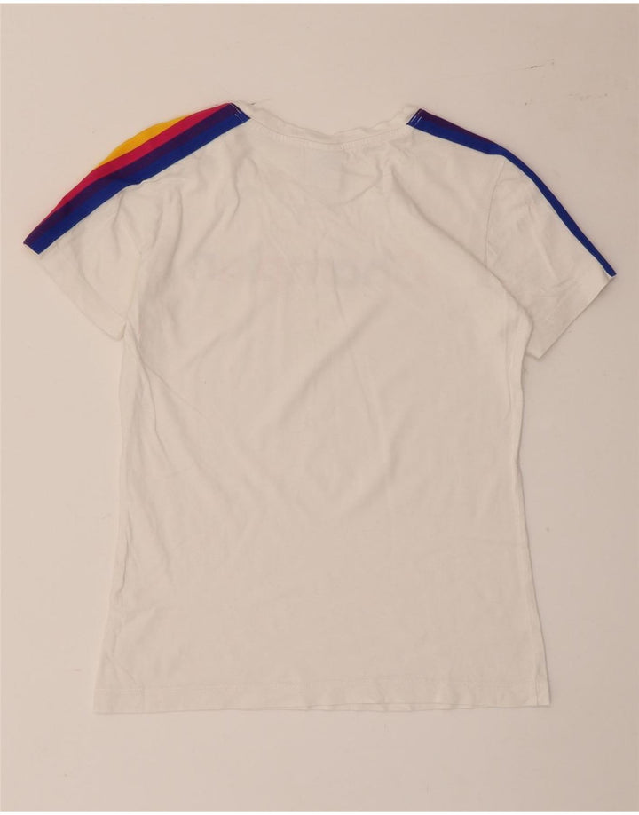 Champion Womens Graphic T-Shirt Top UK 12 Medium White Ride