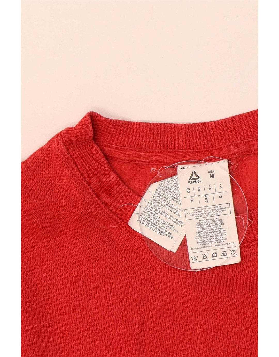 Ανδρικό γραφικό φούτερ Reebok Jumper Medium Red Colourblock