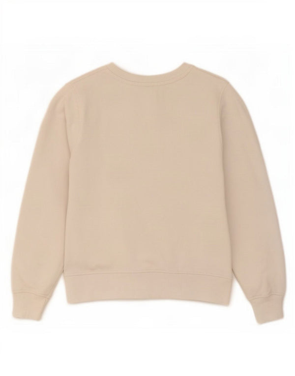 Russell Athletic Womens Graphic Sweatshirt Jumper UK 14 Medium Off White
