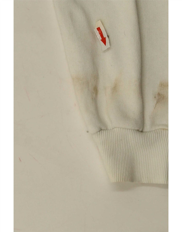 Zara Γυναικεία Φούτερ με γραφικά υπερμεγέθη Jumper UK 10 Small White