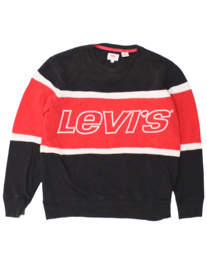 Ανδρικό γραφικό φούτερ Levi's, μεσαίο μαύρο, βαμβακερό
