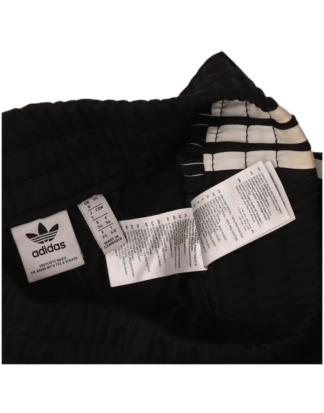 Γυναικείο αθλητικό σορτς Adidas UK 8 μικρό μαύρο πολυεστέρα