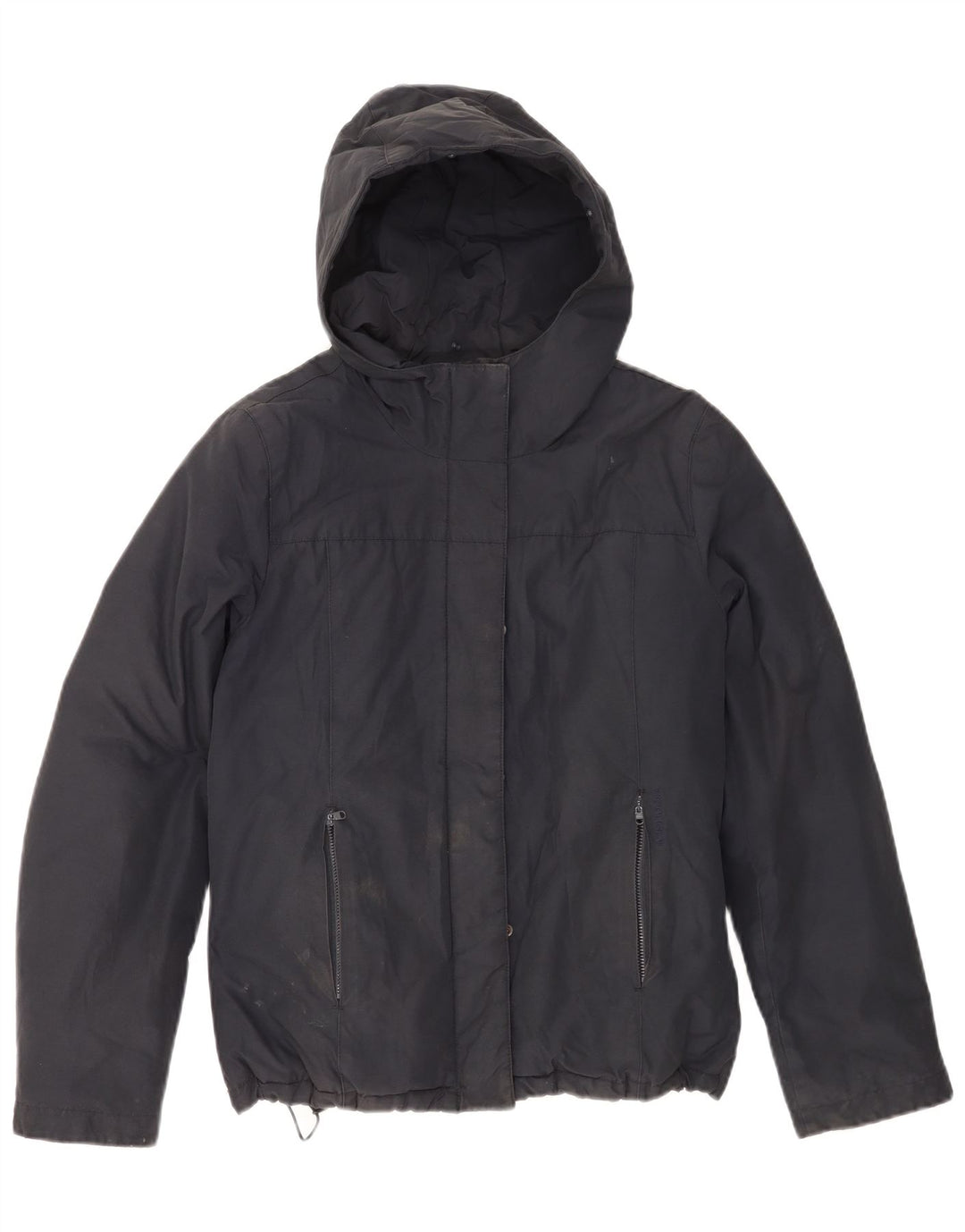 Woolrich Γυναικείο μπουφάν με κουκούλα UK 14 Medium Navy Blue Cotton