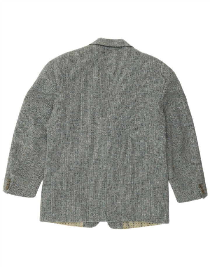 Ανδρικό μπουφάν HUGO BOSS 2 κουμπιά σακάκι IT 52 XL Μπλε ψαροκόκκαλο νέο μαλλί