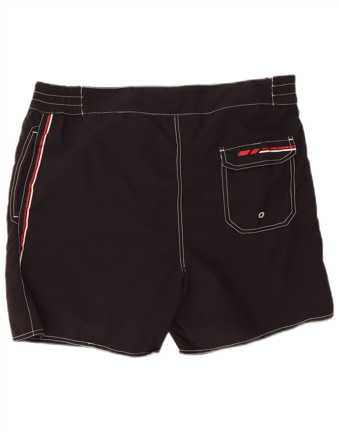 ASTROLABIO Mens Graphic Swimming Shorts Medium  Black Polyamide