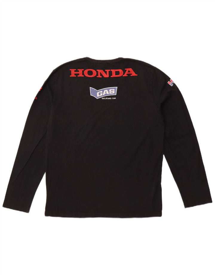 GAS Ανδρικό Honda Racing Graphic Top Μακρυμάνικο Μεσαίο Μαύρο