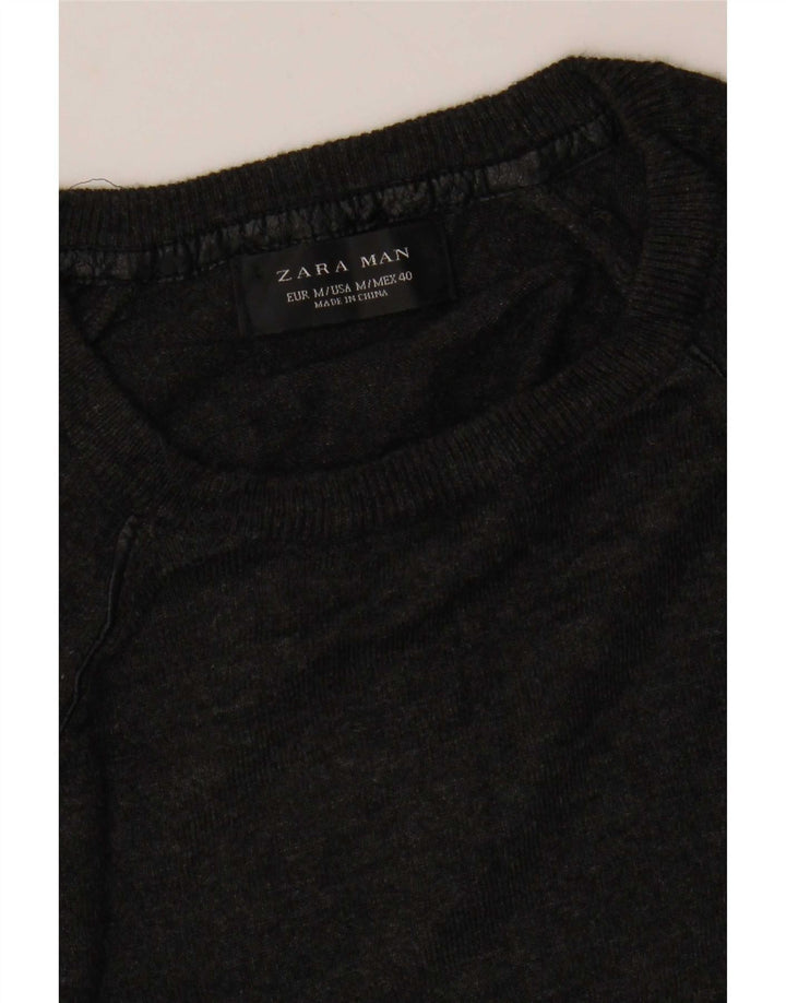 Ανδρικό πουλόβερ Zara Crew Neck Jumper Medium Grey