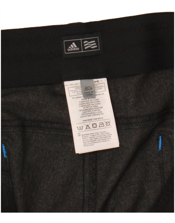Ανδρικό ίσιο casual παντελόνι Adidas W38 L34 Γκρι Πολυεστέρας