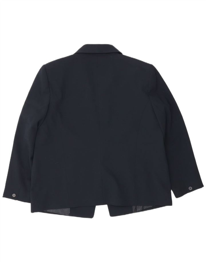 John Lewis Γυναικείο μπουφάν σακάκι 1 κουμπιού UK 18 XL Navy Blue Polyester