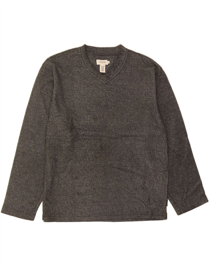 J. CREW Mens Top Long Sleeve Medium Grey Flecked Polyester Vintage J. Crew and Second-Hand J. Crew from Messina Hembry 
