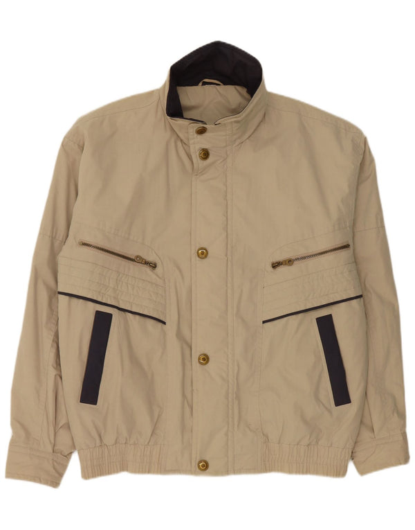 Vintage Ανδρικό Bomber Jacket UK 42 XL Beige Colourblock Polyester