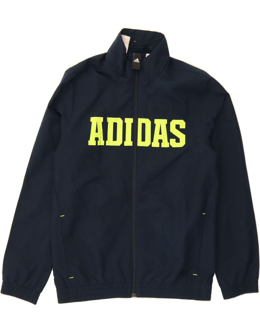 ADIDAS Boys Graphic Tracksuit Top Jacket 11-12 Years Navy Blue Vintage Adidas and Second-Hand Adidas from Messina Hembry 