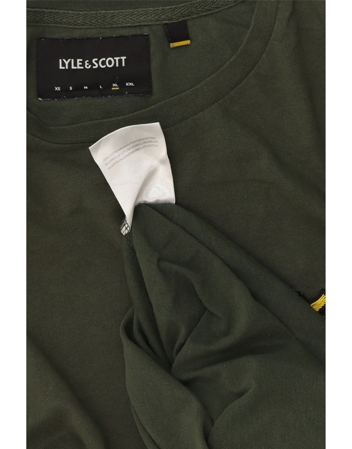 Ανδρικό T-Shirt Lyle & Scott Top XL Khaki Cotton