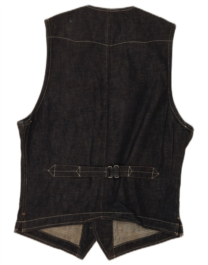 Vintage Ανδρικό τζιν γιλέκο Small Navy Blue