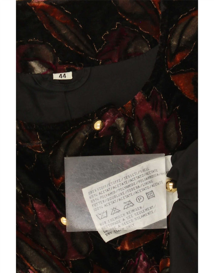 Vintage Γυναικείο Velvet Blazer Jacket IT 44 Medium Πολύχρωμο Floral