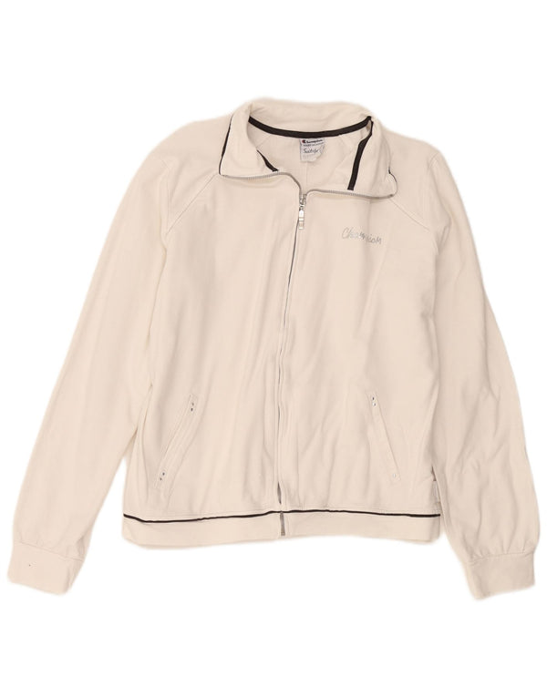 Champion γυναικεία αθλητική φόρμα Top Jacket UK 18 XL White Cotton