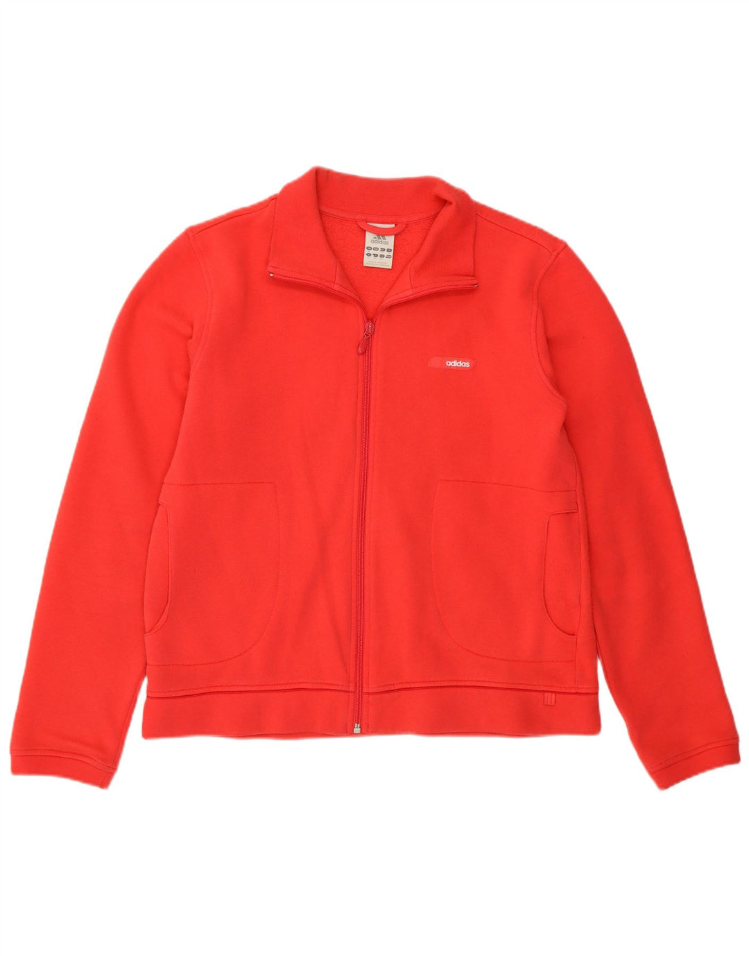 Γυναικεία αθλητική φόρμα Adidas Top Jacket UK 16 μεγάλο κόκκινο βαμβακερό