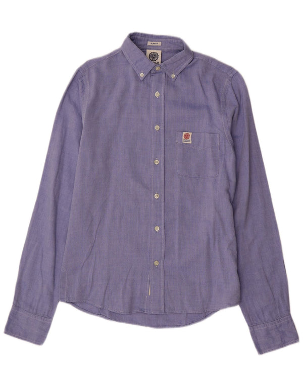 FRANKLIN MARSHALL Ανδρικό πουκάμισο Slim Fit Small Blue