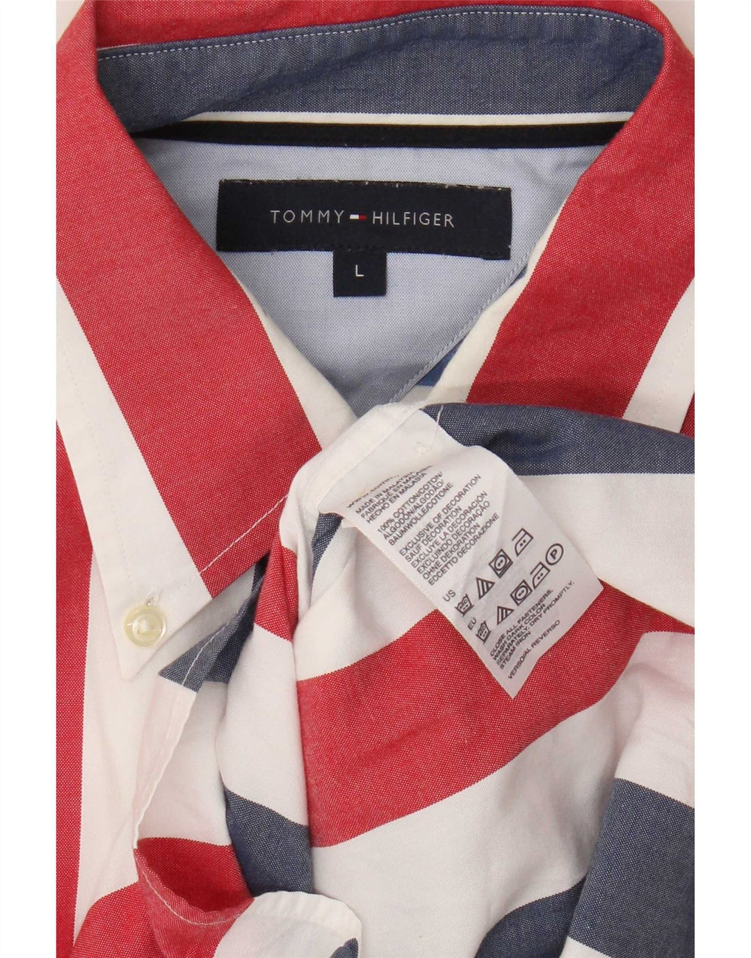 Ανδρικό πουκάμισο Tommy Hilfiger μεγάλο πολύχρωμο ριγέ