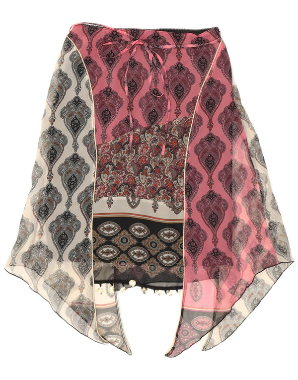Γυναικεία ασύμμετρη φούστα Kookai EU 38 Medium W28 Pink Paisley Polyester