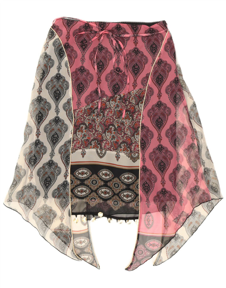 Γυναικεία ασύμμετρη φούστα Kookai EU 38 Medium W28 Pink Paisley Polyester