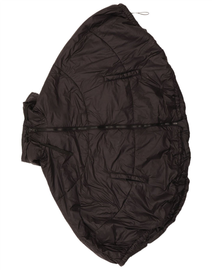 Zara Γυναικείο μπουφάν με κουκούλα Poncho με επένδυση από μεσαίο μαύρο πολυεστέρα