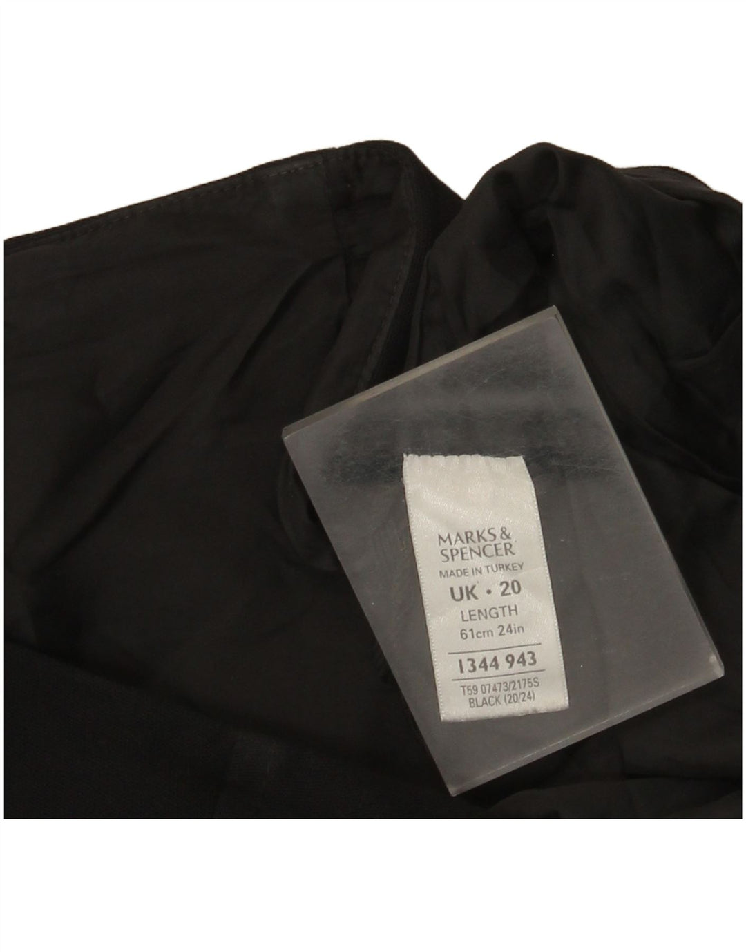 Marks & Spencer Γυναικεία Μίνι Pencil Φούστα UK 20 2XL W40 Μαύρο Πολυεστέρας