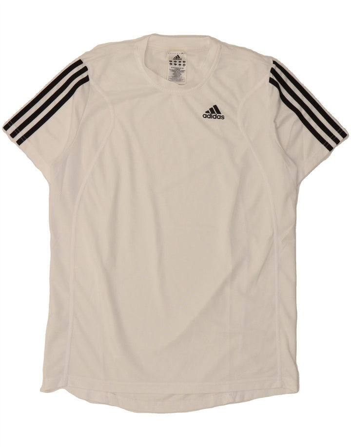 ADIDAS Mens T-Shirt Top Small White Polyester Vintage Adidas and Second-Hand Adidas from Messina Hembry 