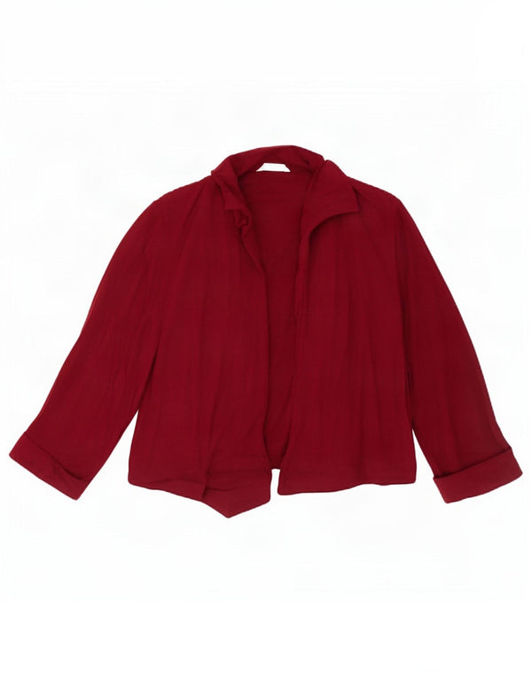 Marks & Spencer Γυναικείο Ζακέτα με μανίκια 3/4 πουλόβερ UK 18 XL Βουργουνδίας