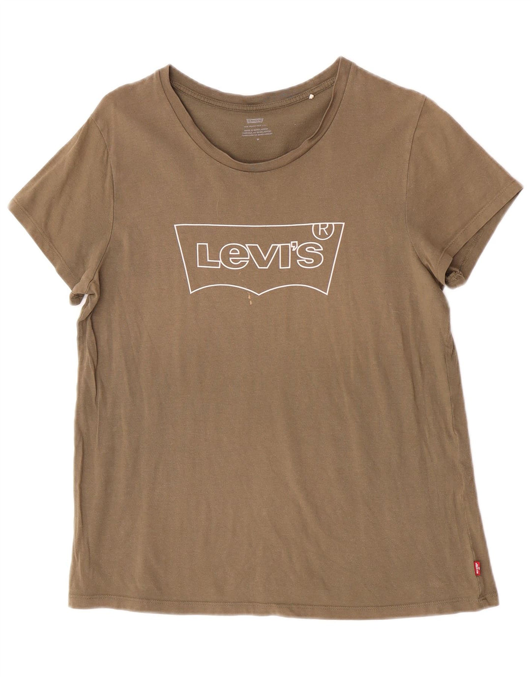 Γυναικείο γραφικό T-Shirt Levi's Top UK 14 Medium Khaki