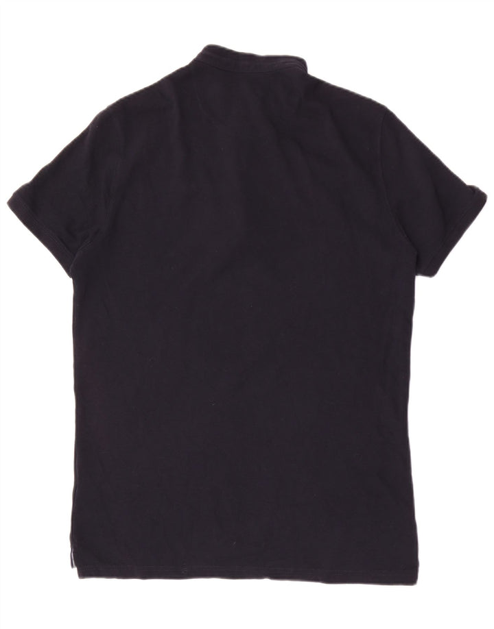 Ανδρικό πουκάμισο πόλο MASSIMO DUTTI, μεσαίο ναυτικό, βαμβακερό