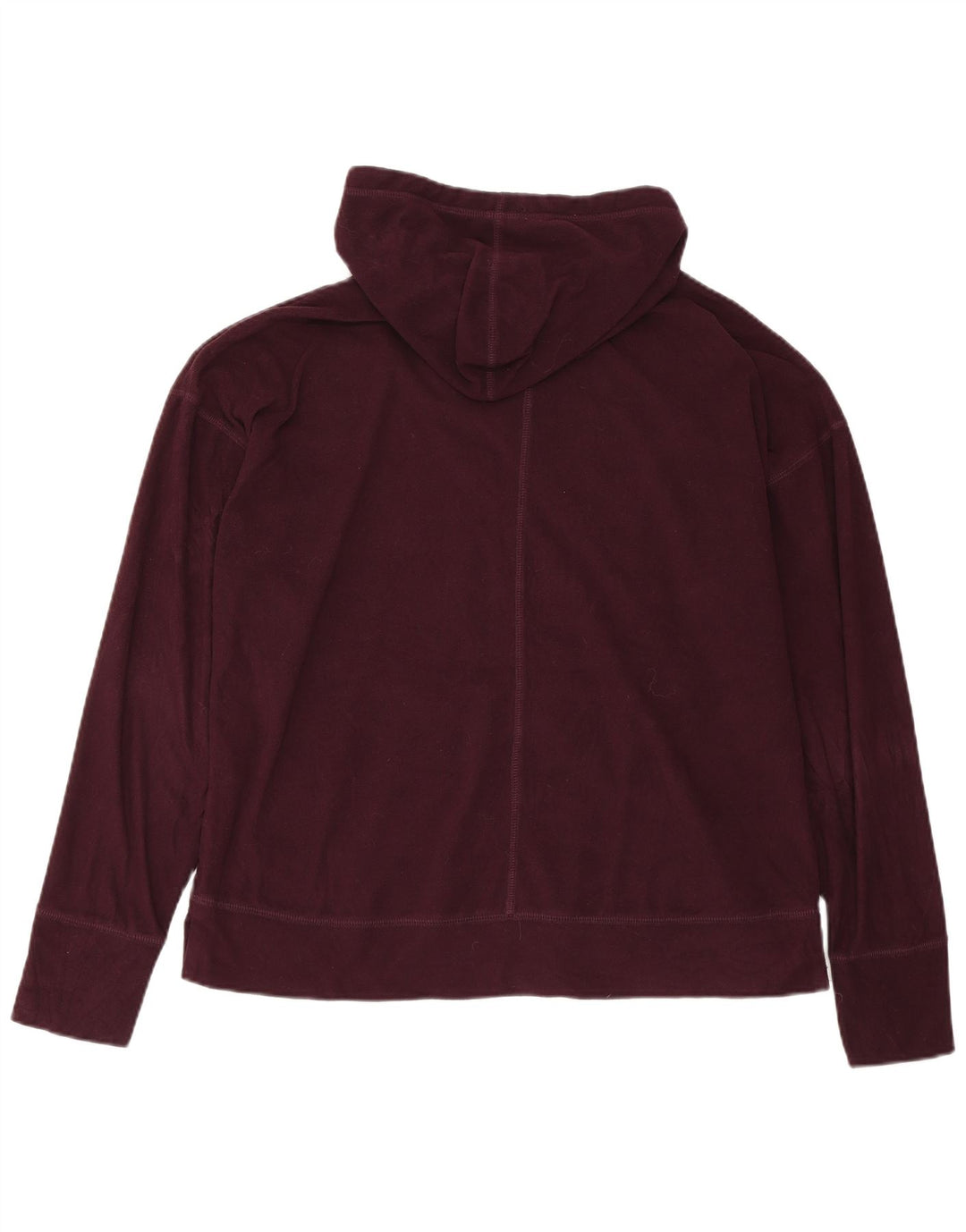 REEBOK Γυναικείο υπερμεγέθη με κουκούλα Fleece Jumper UK 14 Medium Burgundy