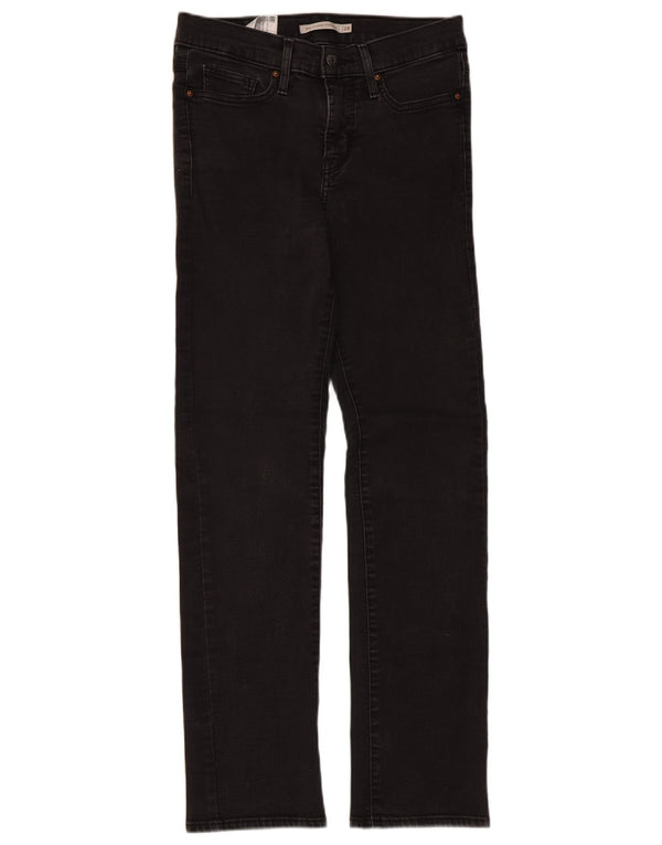 Levi's Womens 314 Shaping Straight Jeans W28 L30 Μαύρο βαμβακερό