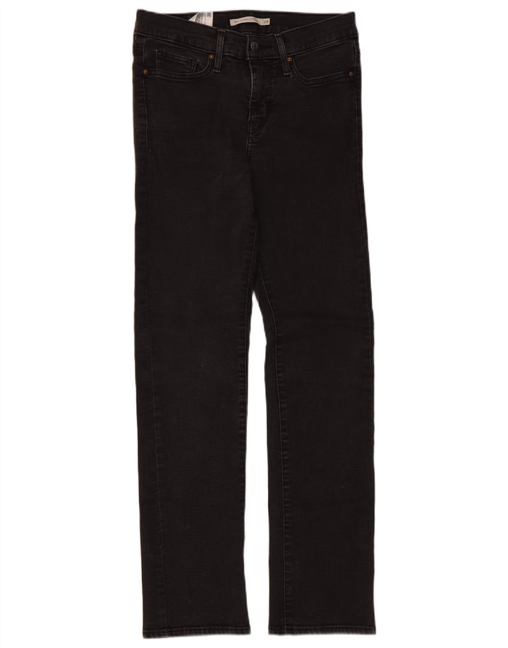 Levi's Womens 314 Shaping Straight Jeans W28 L30 Μαύρο βαμβακερό