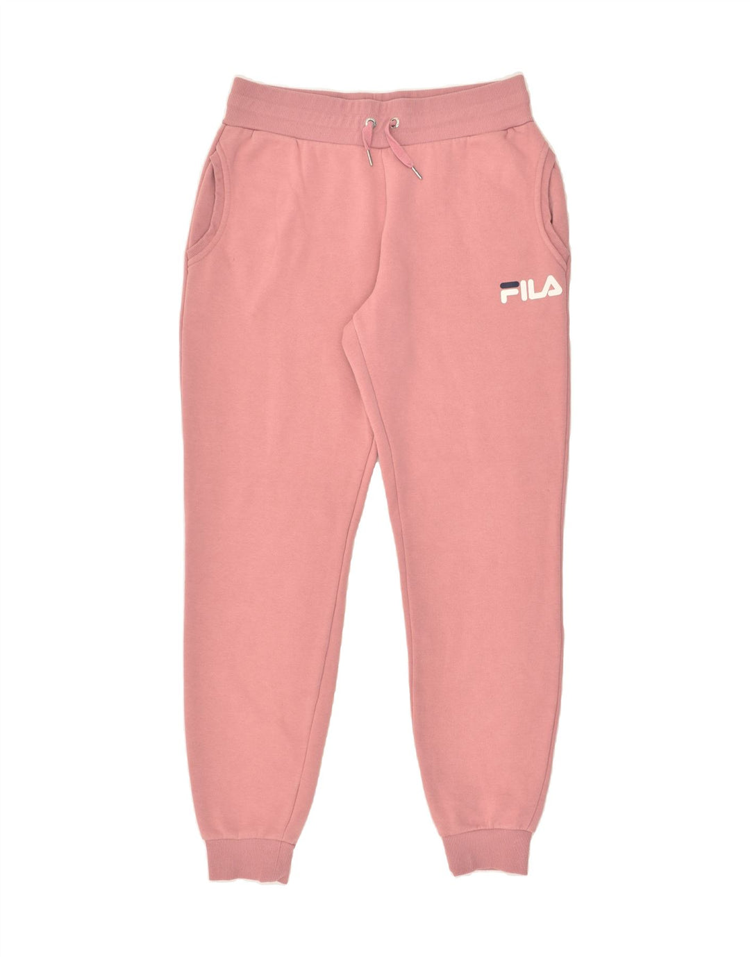 FILA Womens Tracksuit Trousers Joggers UK 12 Medium Pink Cotton | Vintage Fila | Thrift | Second-Hand Fila | Used Clothing | Messina Hembry 