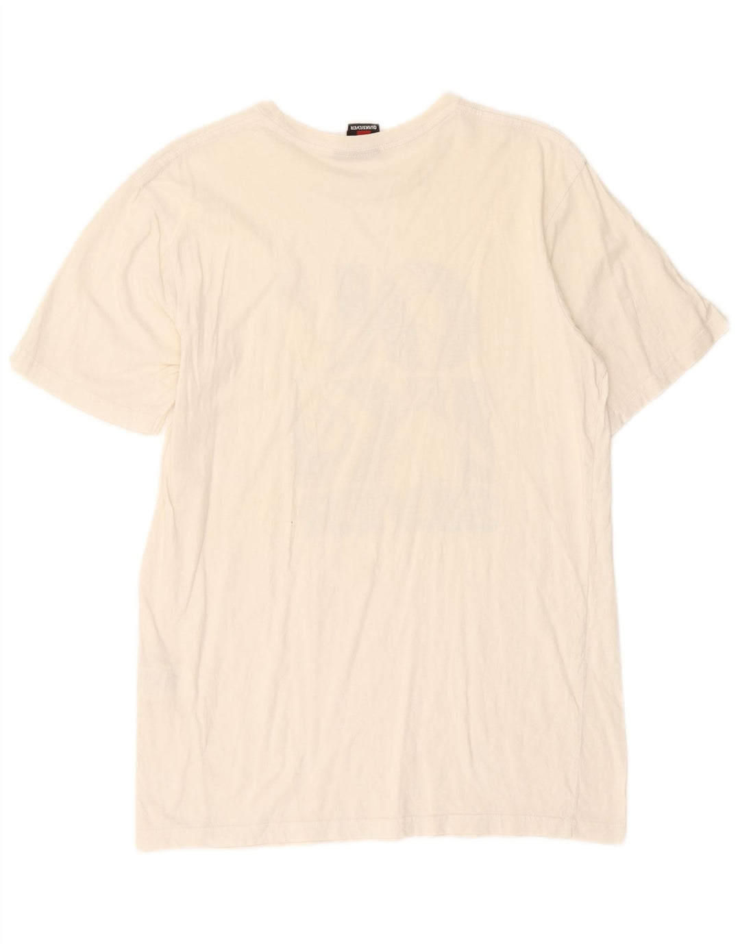 Ανδρικό γραφικό μπλουζάκι Quiksilver Top Βαμβακερό μεσαίο σε λευκό χρώμα