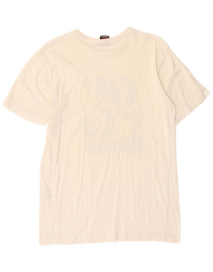 Ανδρικό γραφικό μπλουζάκι Quiksilver Top Βαμβακερό μεσαίο σε λευκό χρώμα